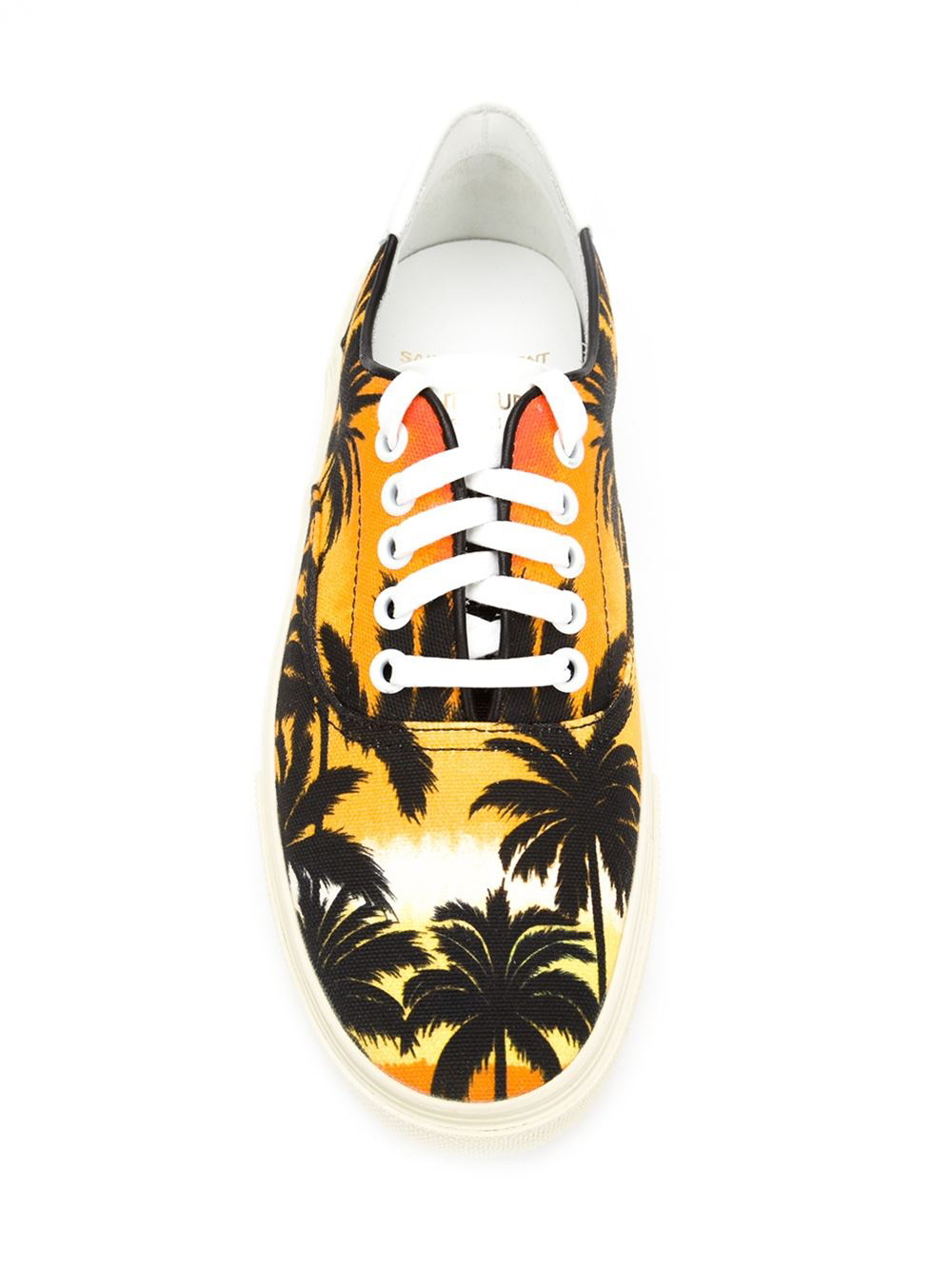 Saint laurent Palm Tree Sneakers in Yellow | Lyst