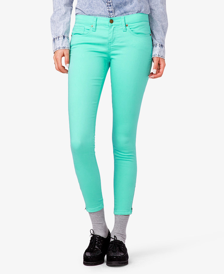 forever 21 green jeans