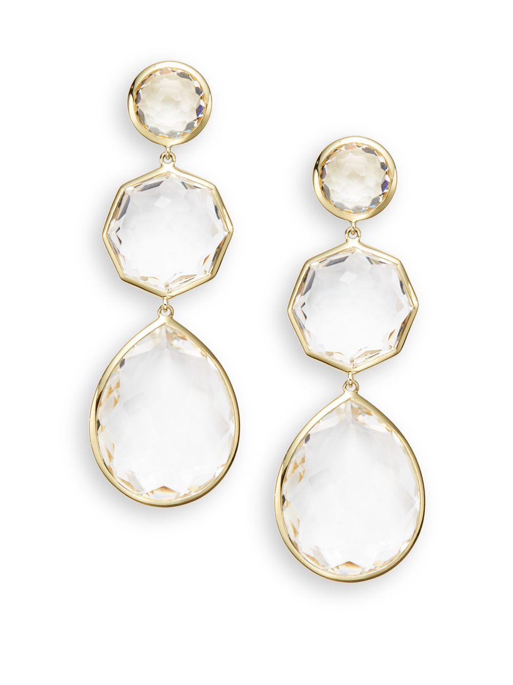 Lyst Ippolita Rock Candy Clear Quartz 18k Yellow Gold Drop Gallery