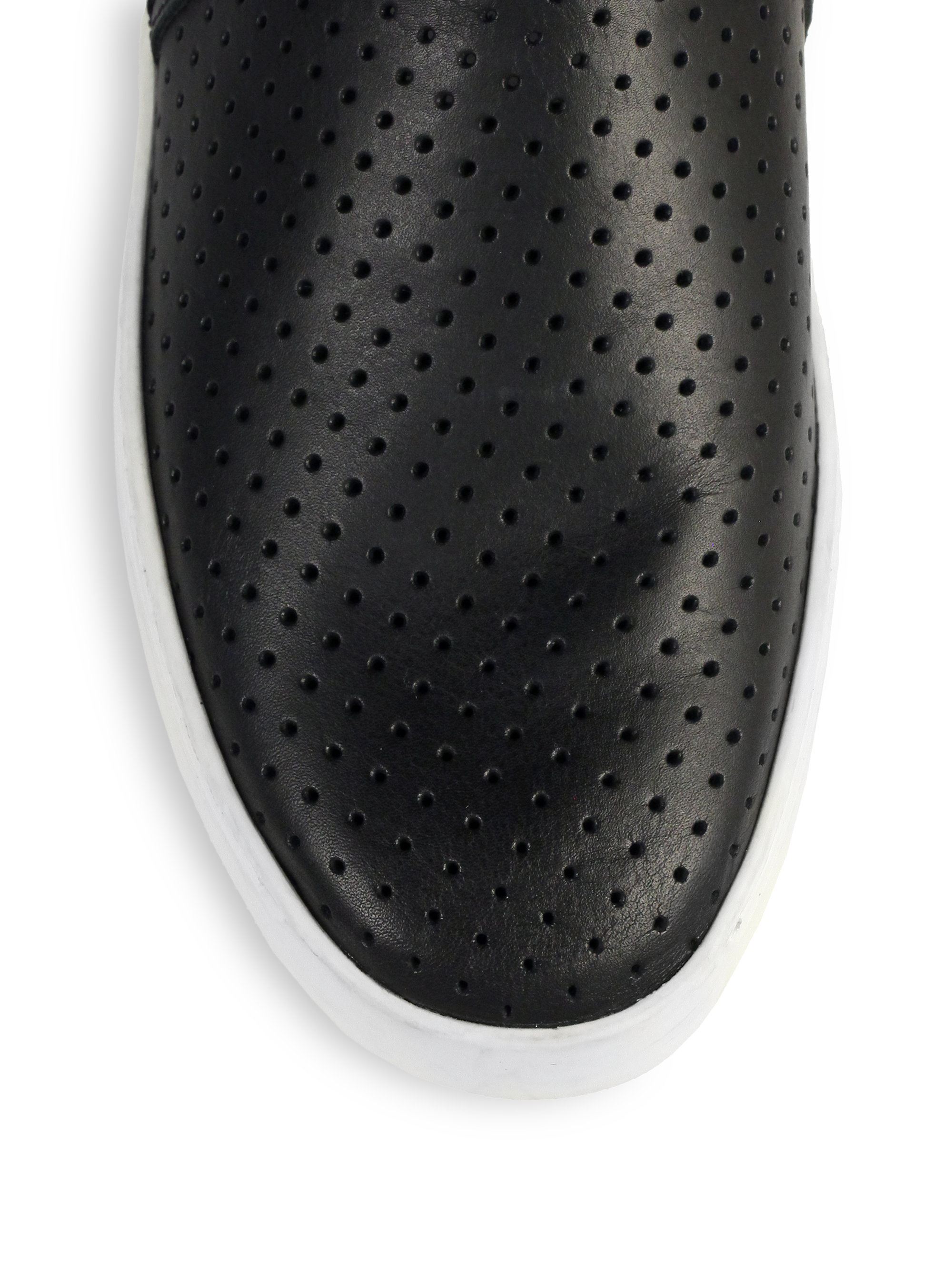 perforated leather sneakers