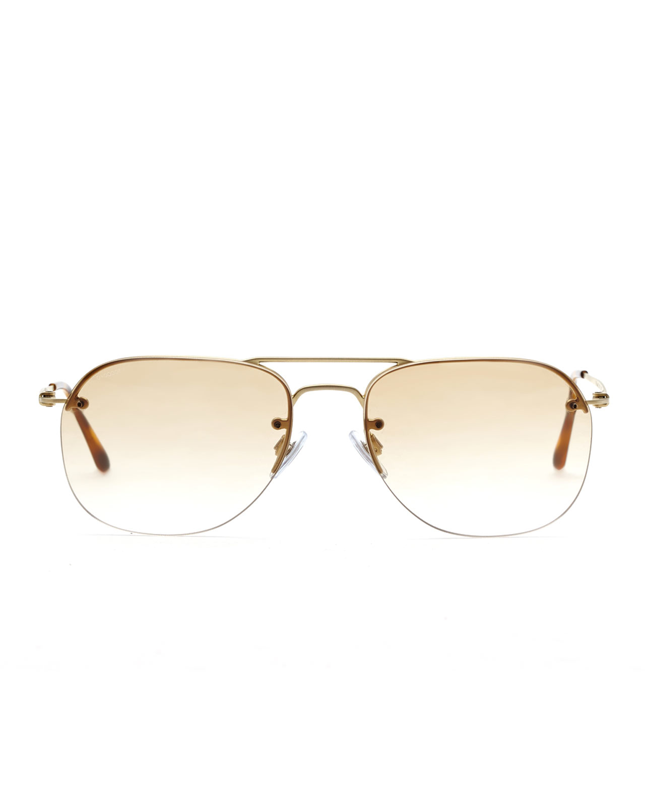 Lyst - Giorgio Armani Ar6004 Gold-Tone Rimless Aviator Sunglasses in ...