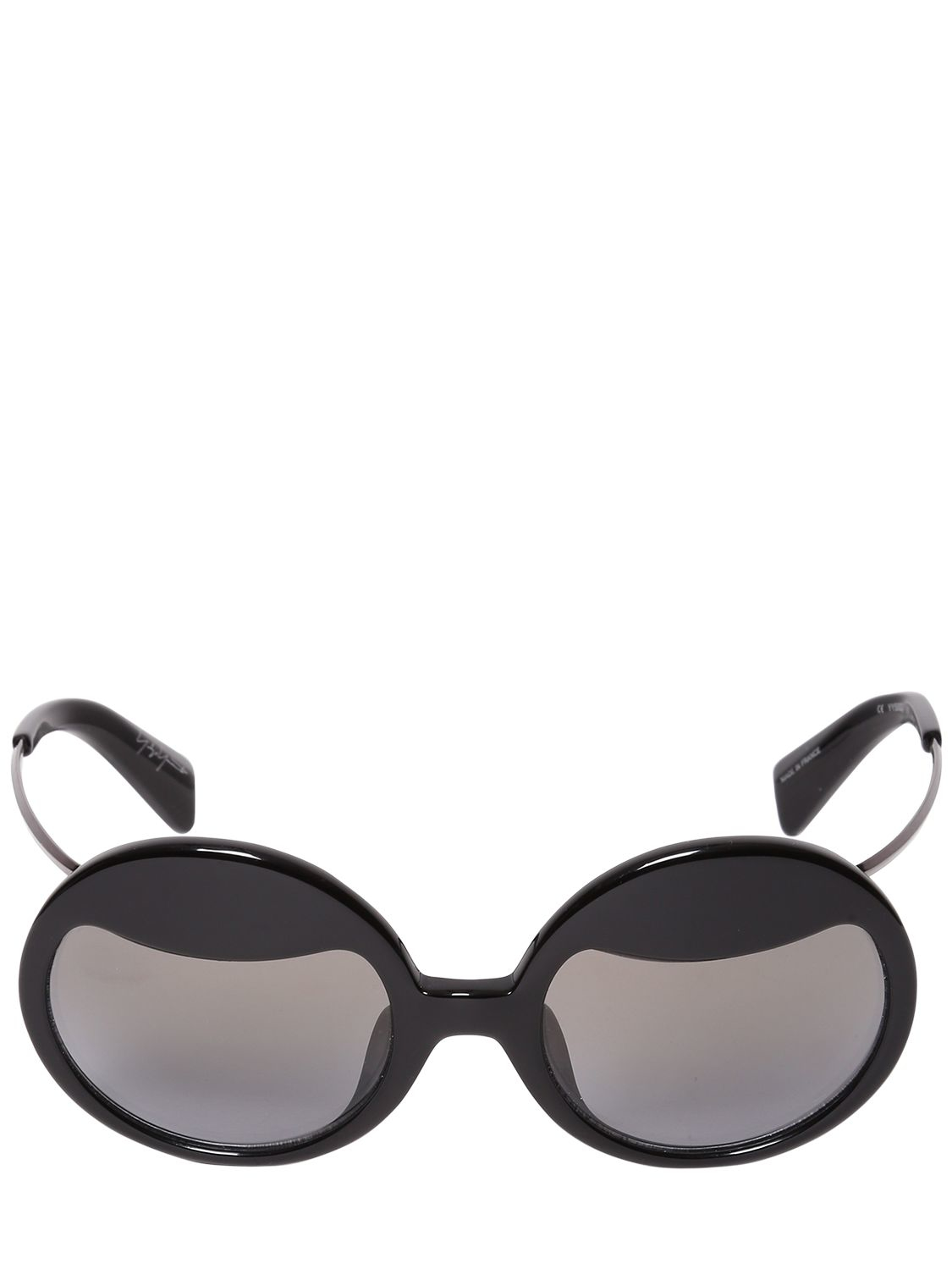 Lyst - Yohji Yamamoto Oversized Round Sunglasses in Black