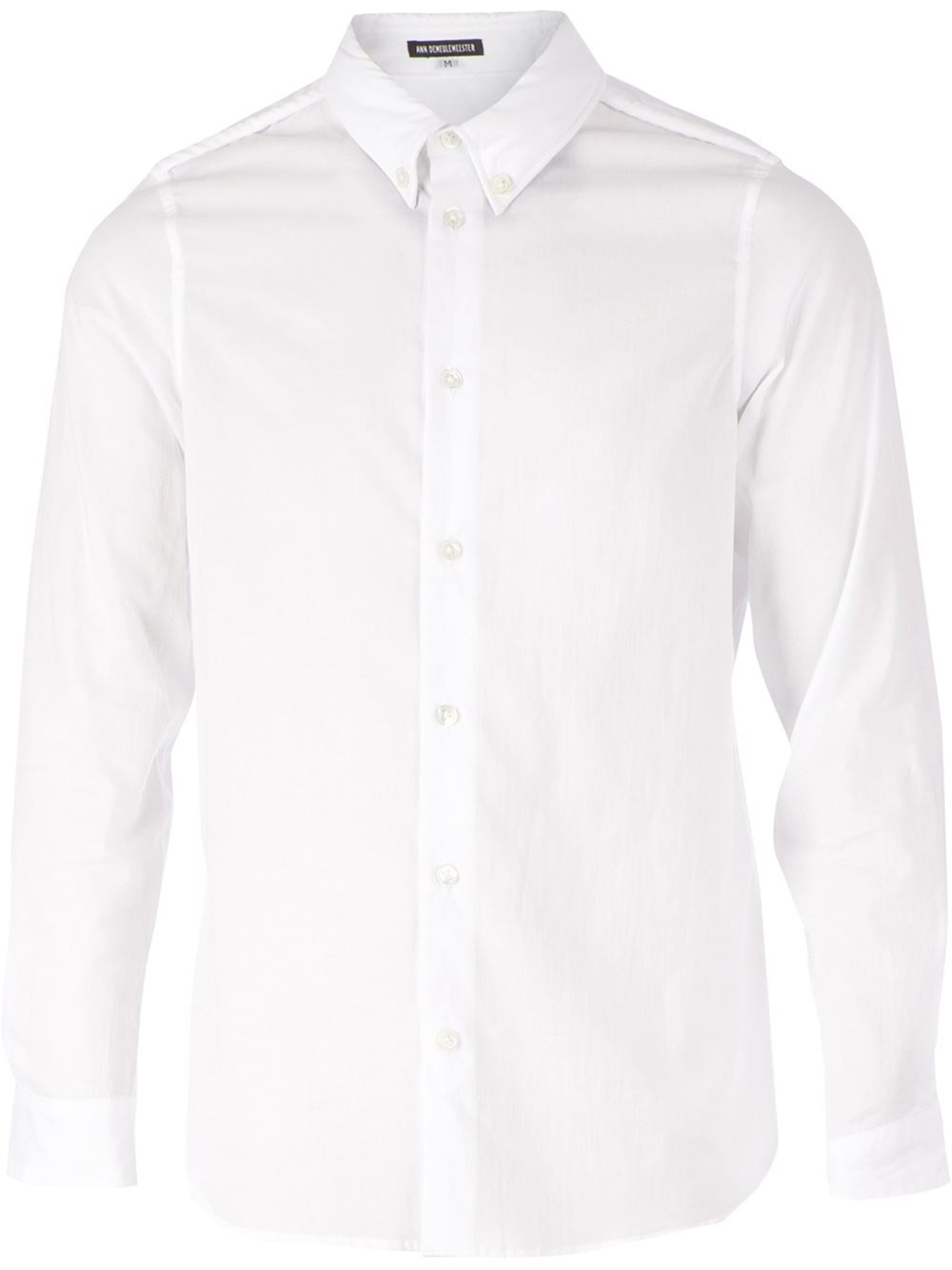 Ann demeulemeester Button-down Collar Shirt in White for Men | Lyst