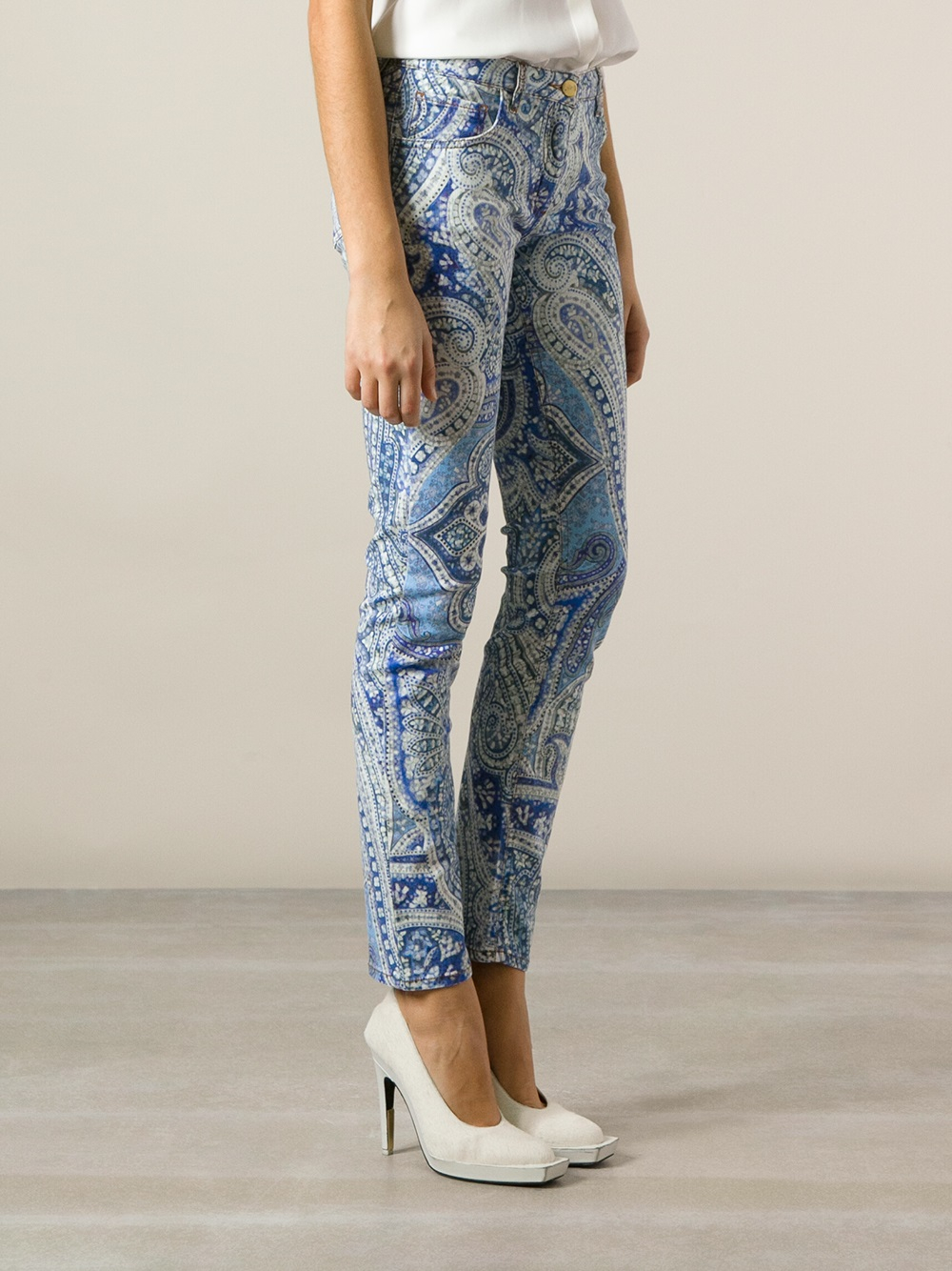 printed jeans pants