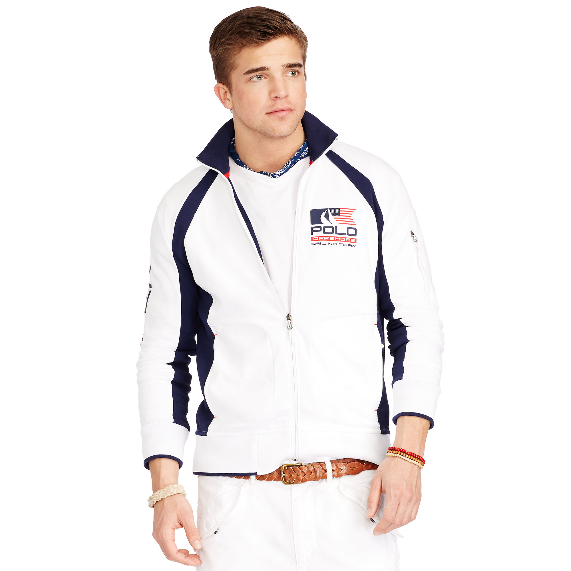 Polo ralph lauren Sailing Cotton Track Jacket in White for Men | Lyst