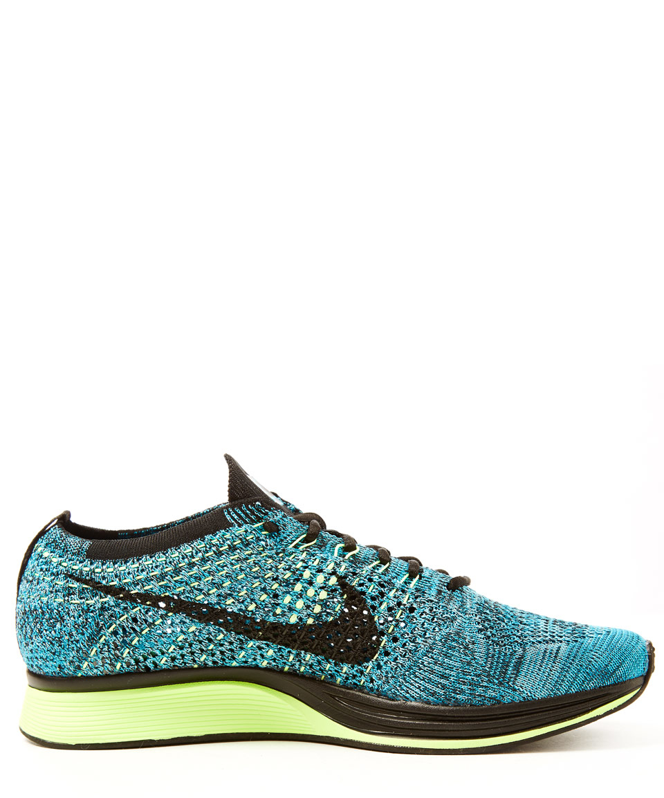Lyst - Nike Turquoise Flyknit Racer Trainers in Blue for Men