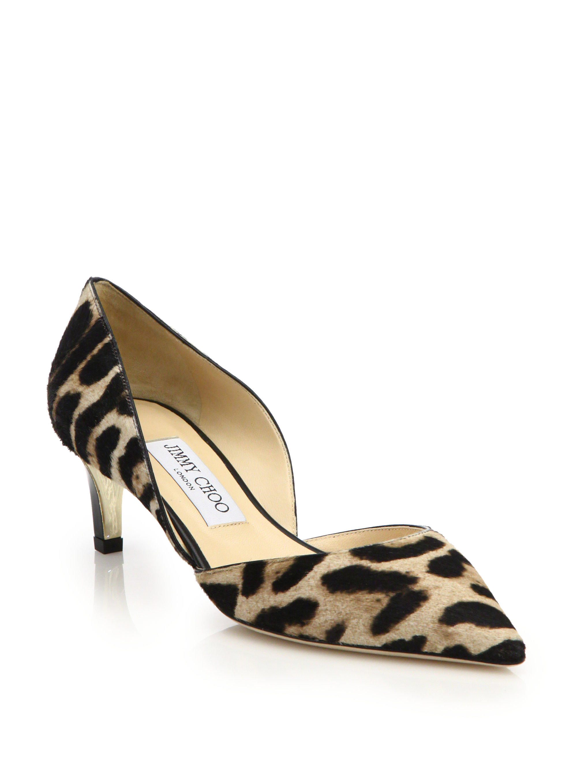Lyst Jimmy Choo Darylin Leopardprint Calf Hair D'orsay Pumps in Natural