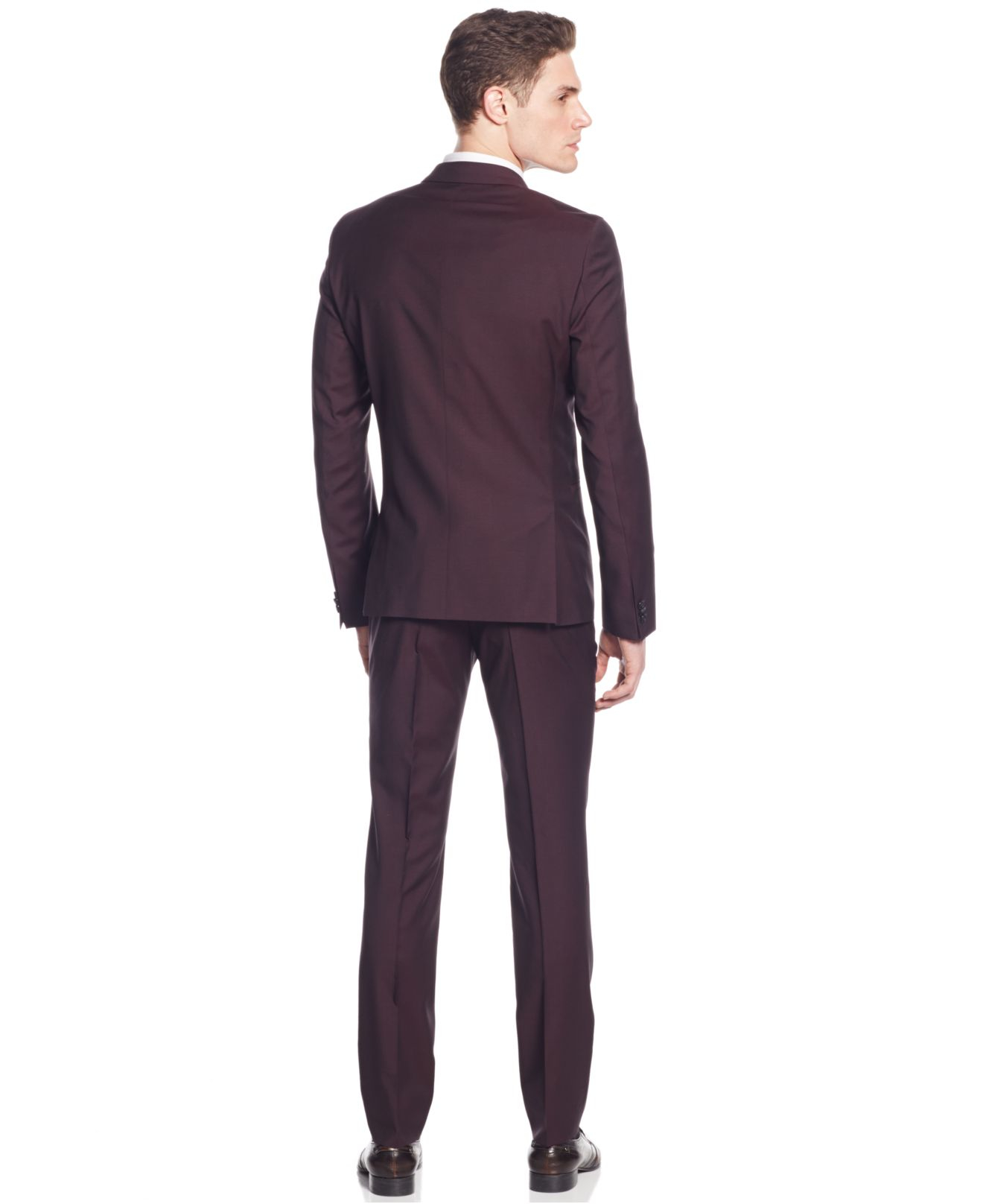 Lyst - Boss Hugo By Burgundy Slim-fit Suit in Purple for Men