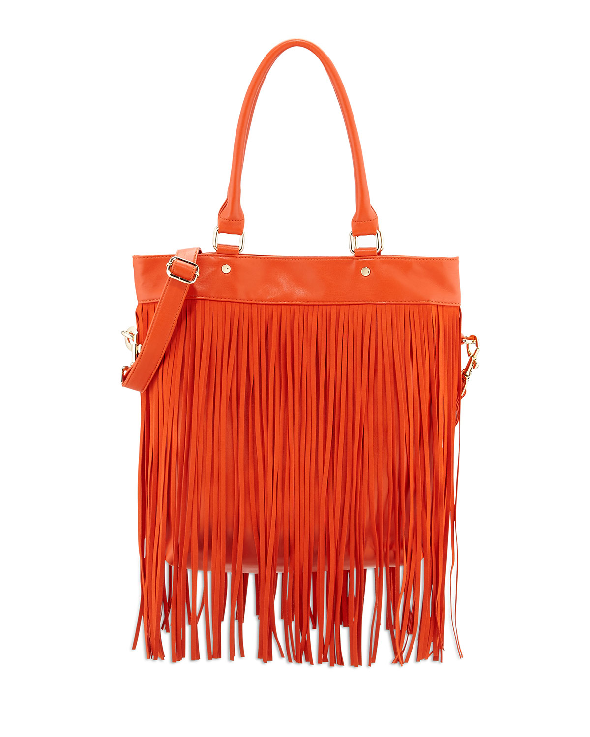 orange fringe bag