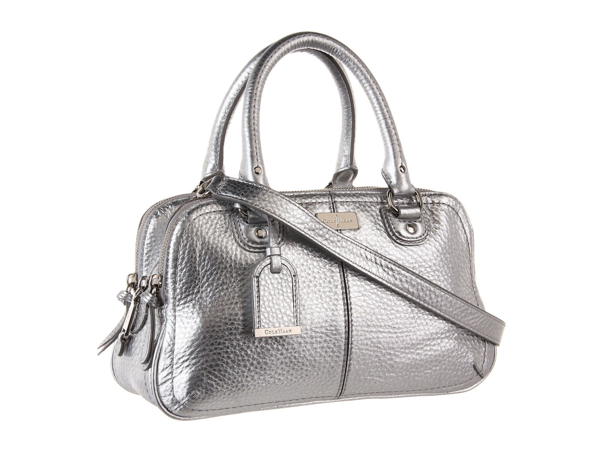 Cole Haan Village Small Satchel in Silver (Argento) | Lyst