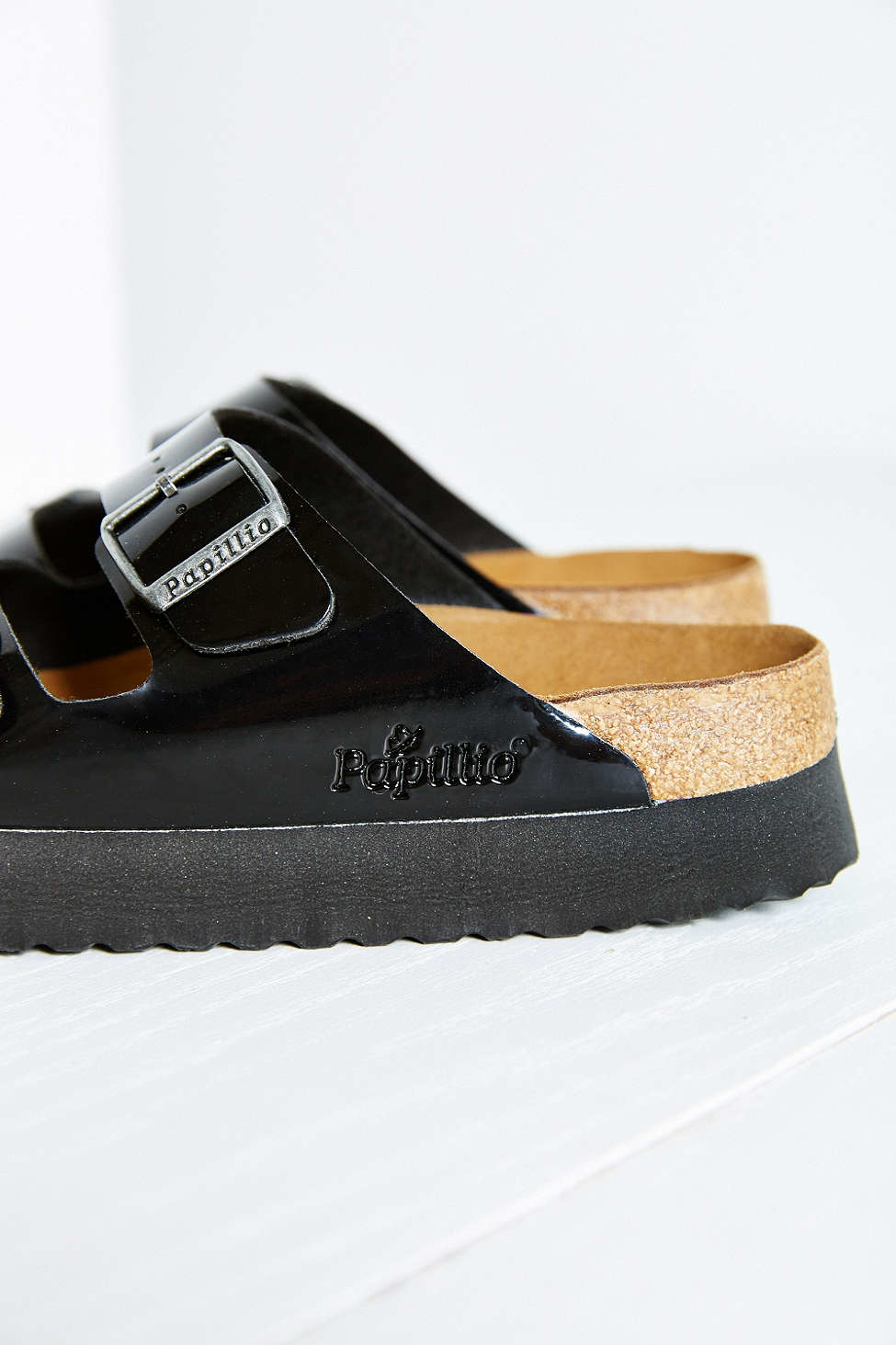 Lyst - Birkenstock Papillio Arizona Platform Slide in Black