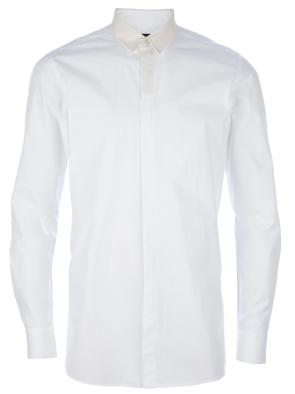 Fendi Long Sleeve Dress Shirt in White for Men | Lyst