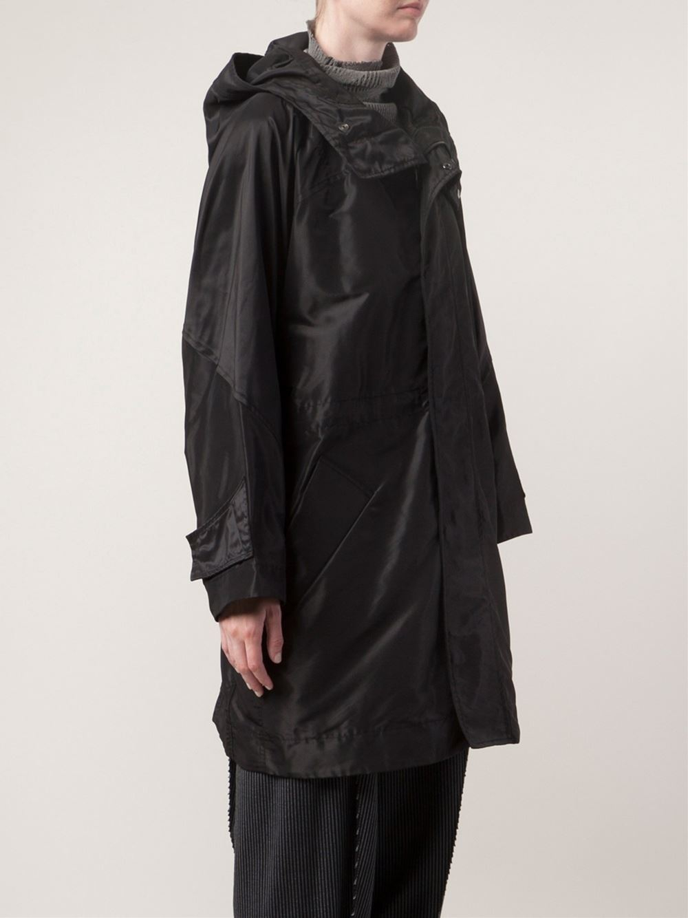 Issey miyake 'Glister' Coat in Black | Lyst