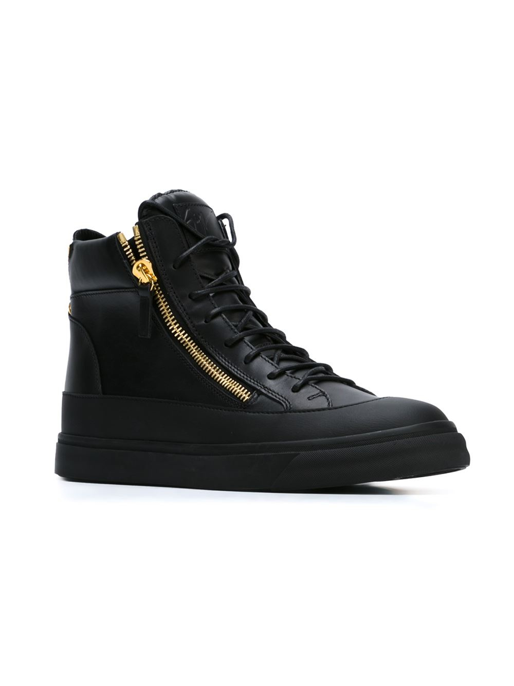 Giuseppe Zanotti Leather High-Top Sneakers in Black for Men | Lyst