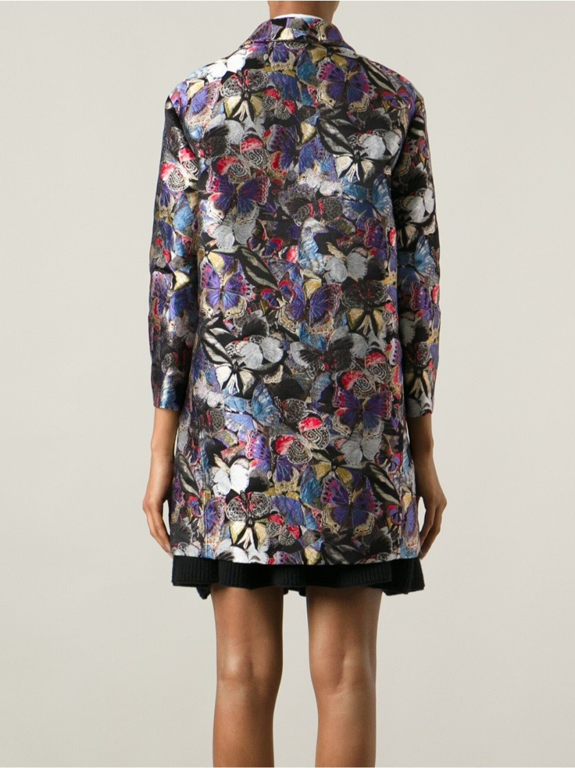 Valentino Butterfly Jacquard Coat | Lyst