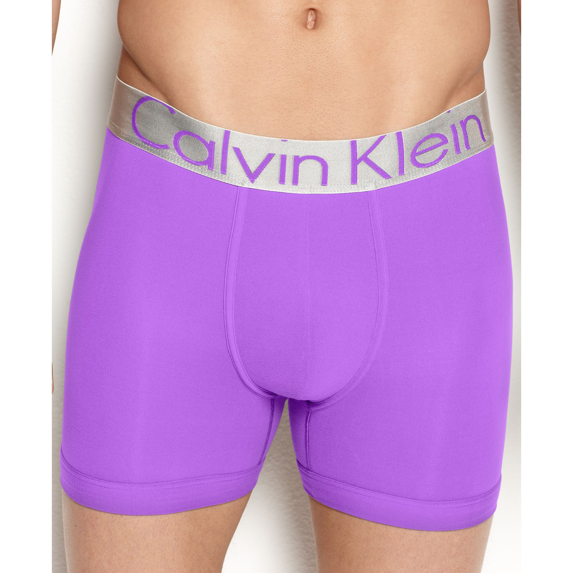 Lyst - Calvin Klein Steel Microfiber Boxer Brief in Purple for Men