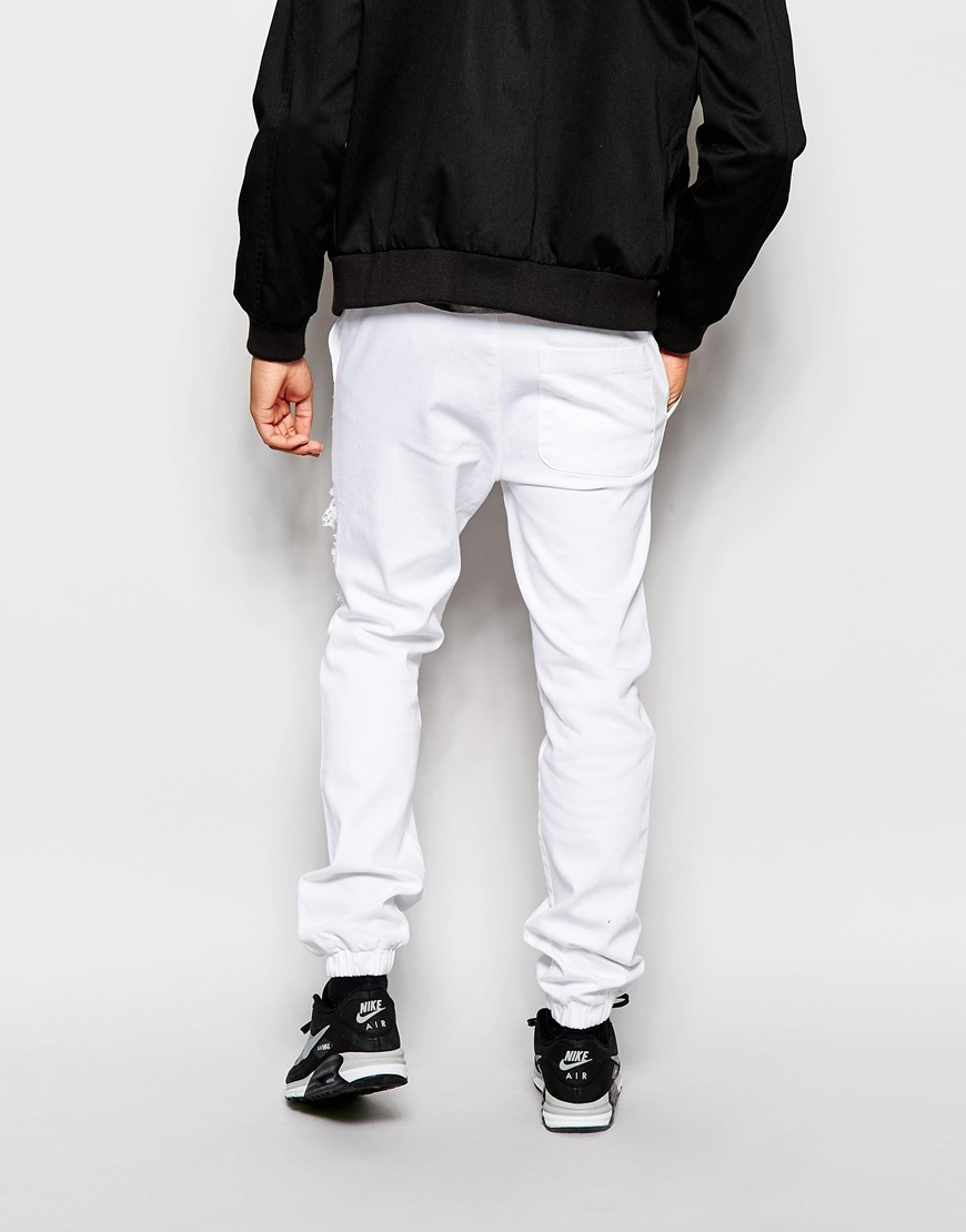 nike white joggers mens