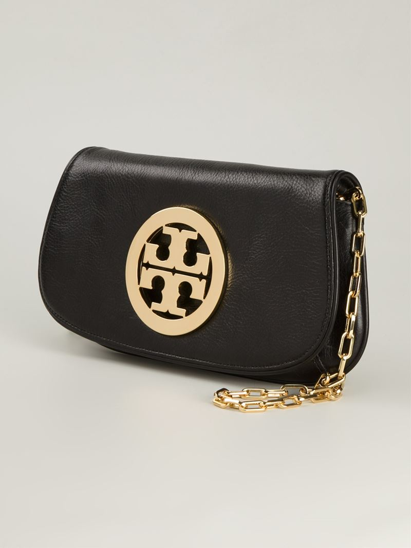 Lyst Tory Burch Logo Plaque Crossbody Bag In Black Gallery