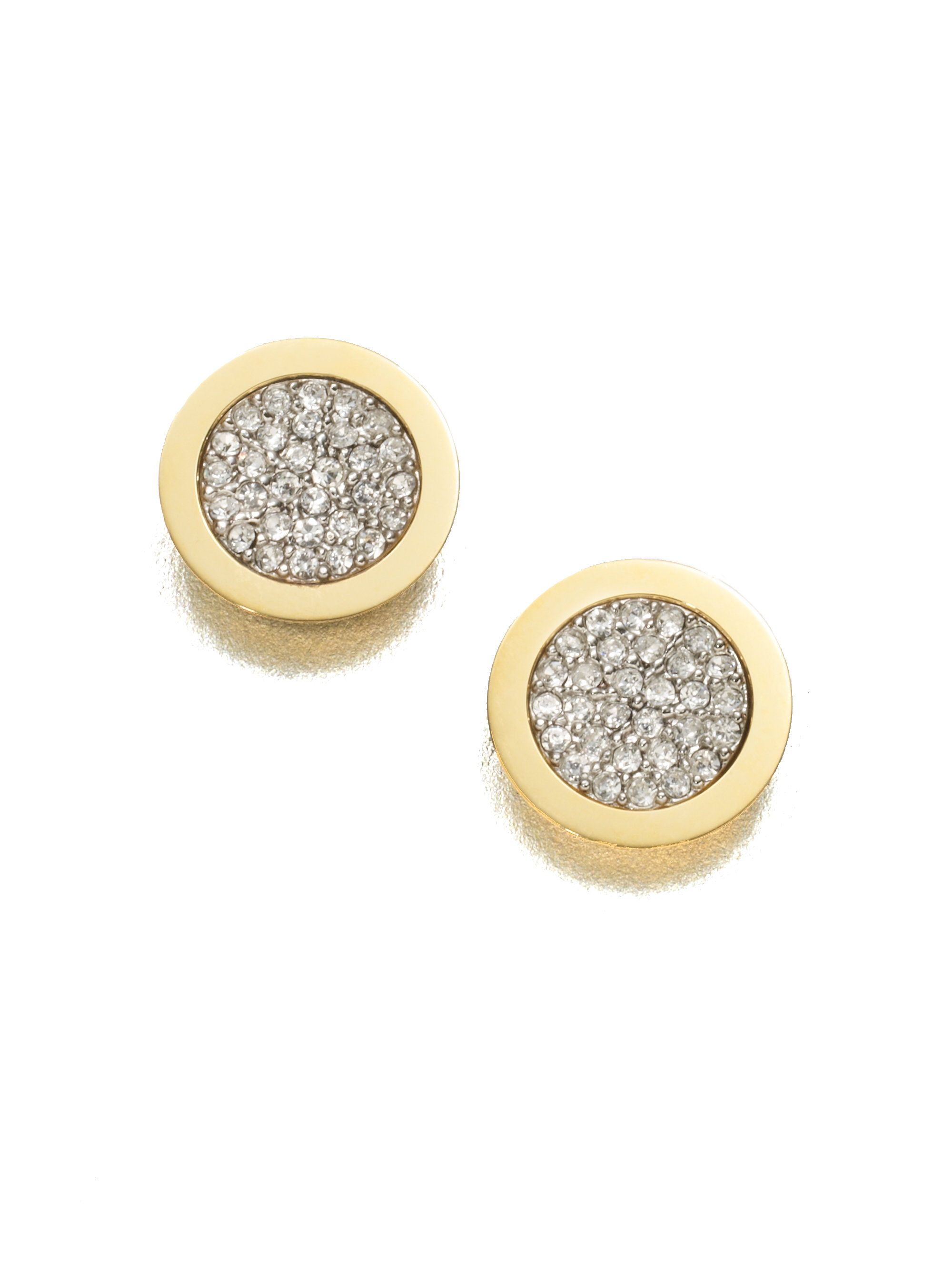 Lyst Michael Kors Brilliance Statement Pavé Slice Stud Earrings Gallery
