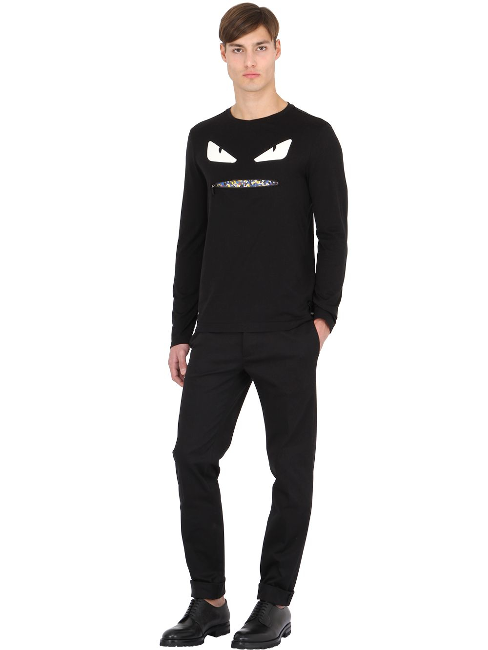 fendi zip mouth t shirt
