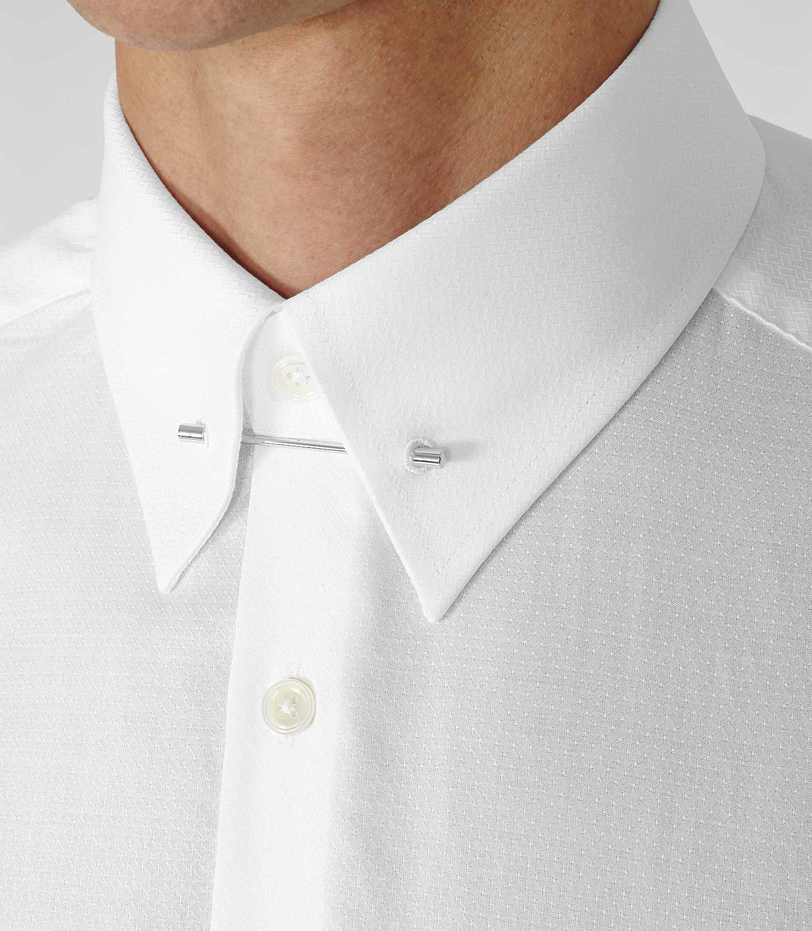 dress shirt with collar bar