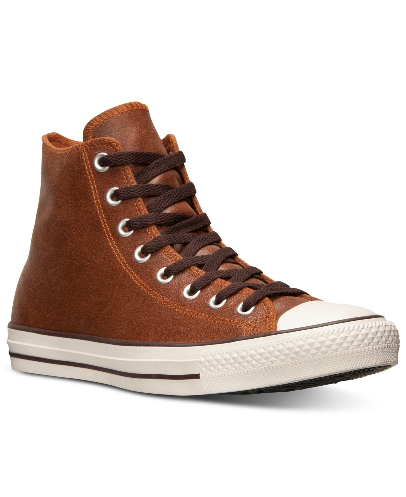 Converse Men'S All Star Vintage Leather Hi Casual Sneakers From Finish ...