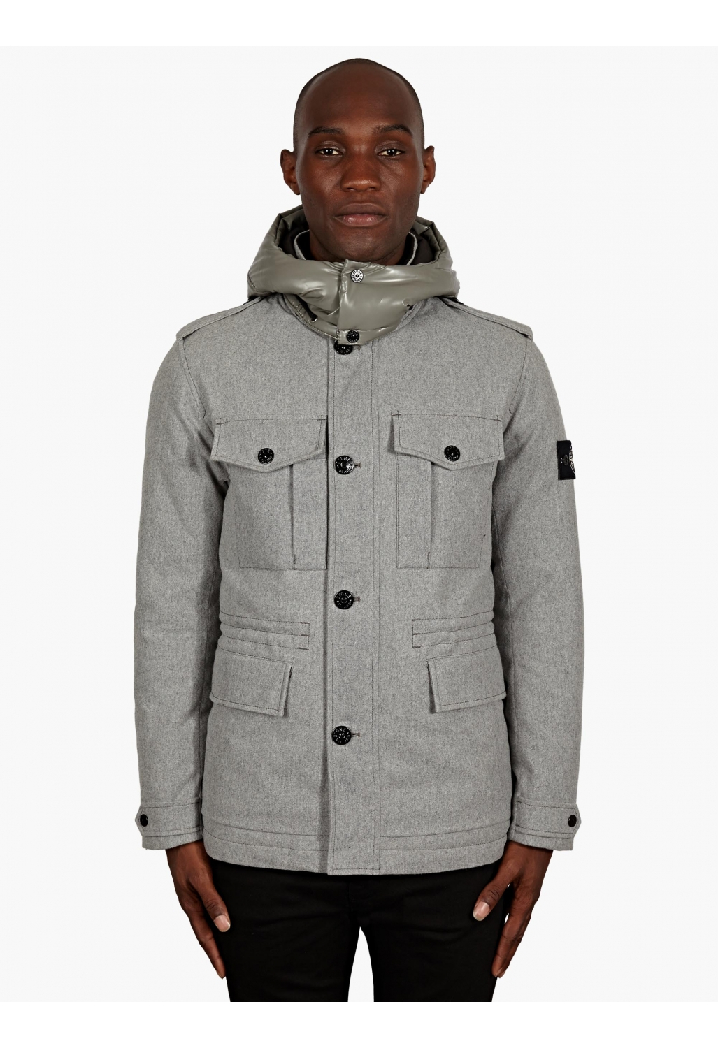 Stone island Men'S Grey Wool Ice Jacket in Gray for Men | Lyst