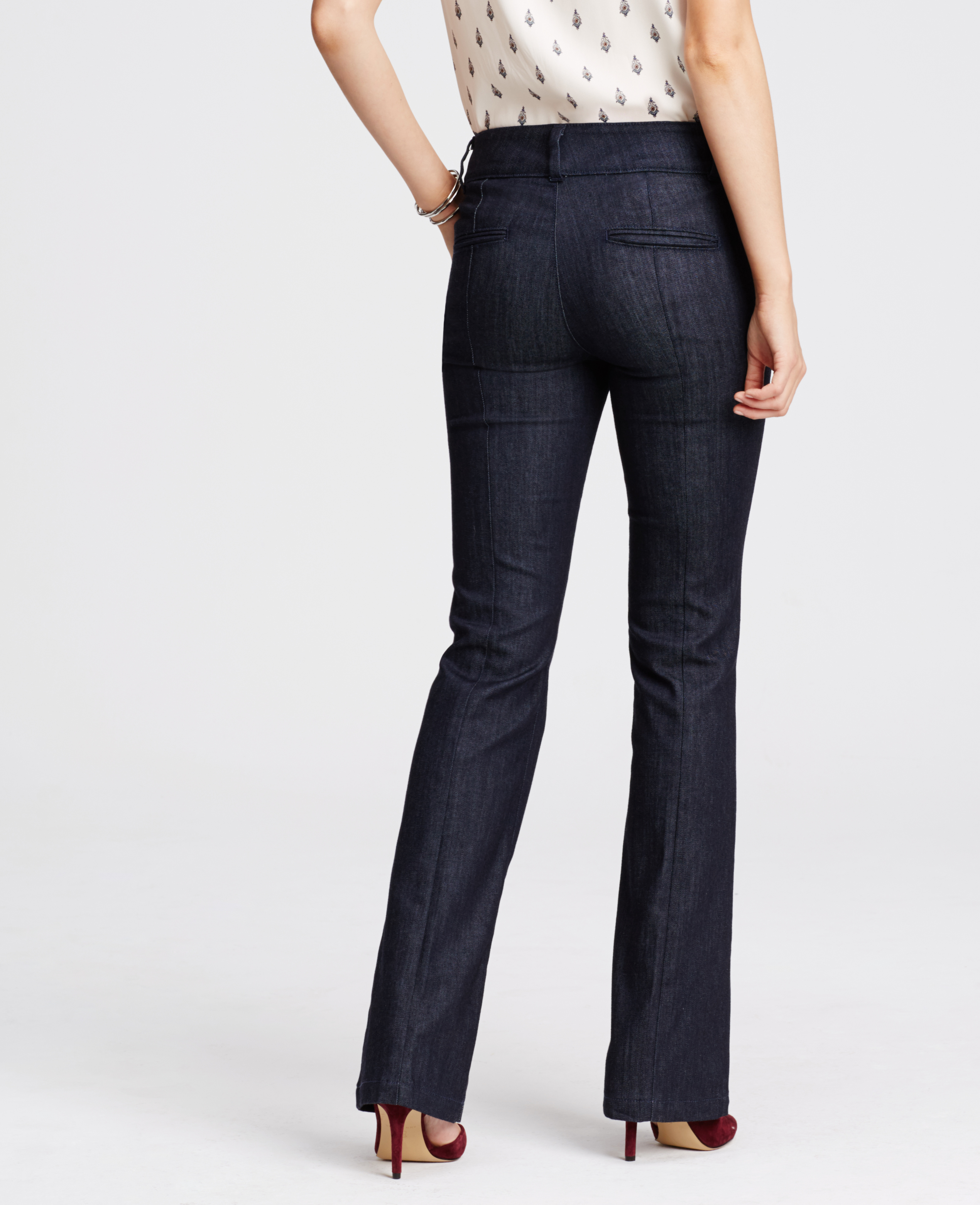 black flare leg jeans
