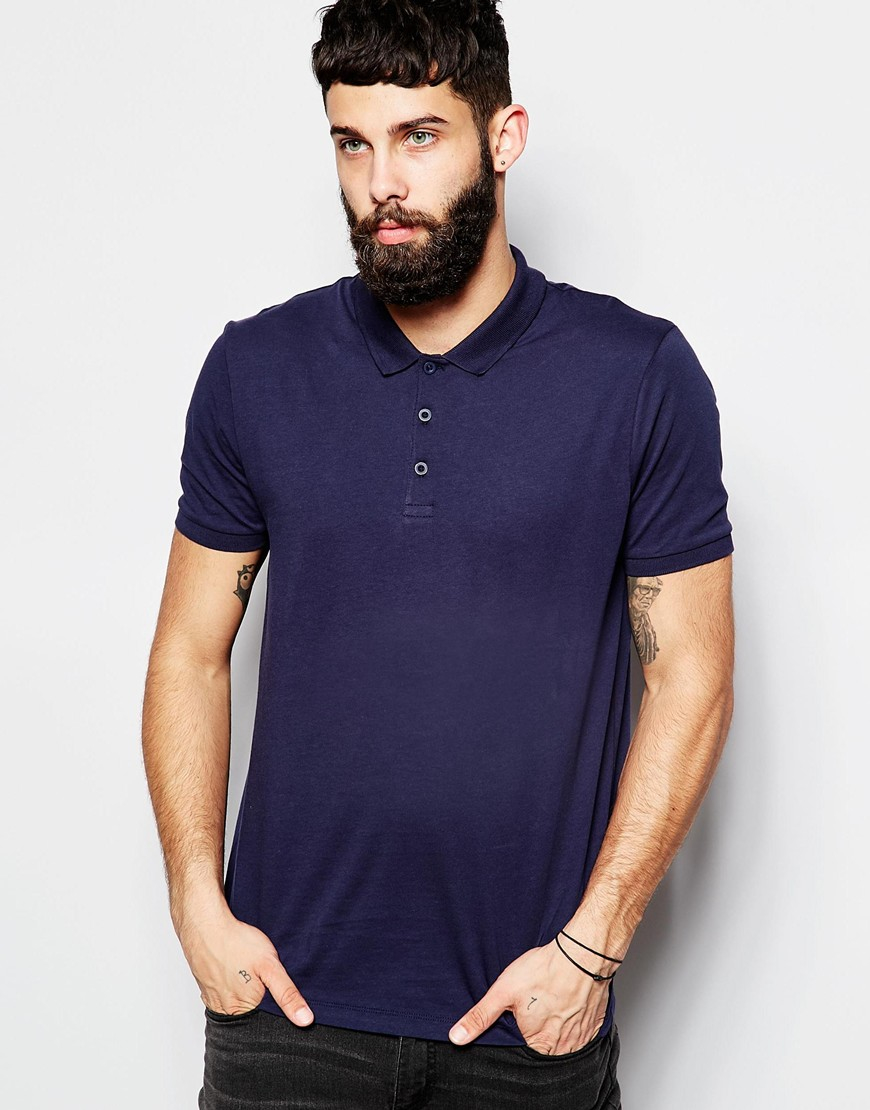 Asos Polo In Navy in Blue for Men (Navy) | Lyst