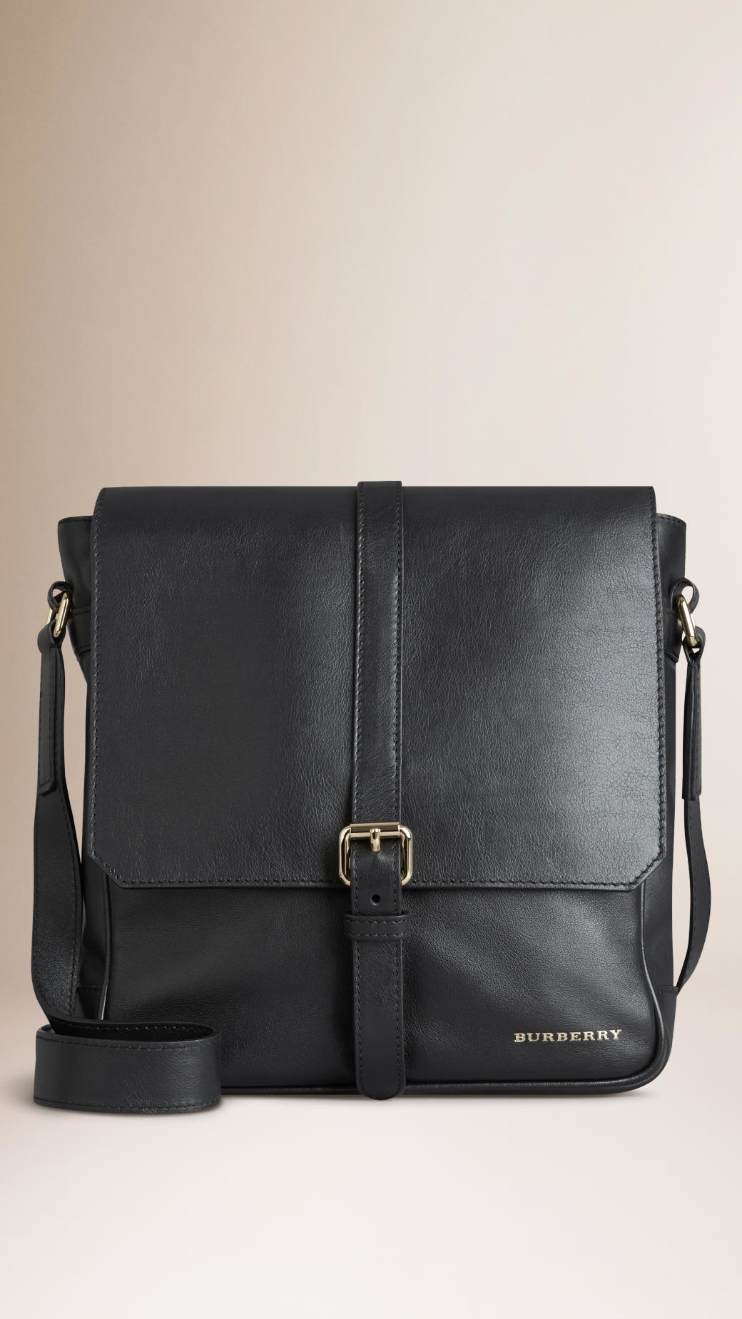 Burberry Soft Leather Crossbody Bag in Black for Men - Lyst