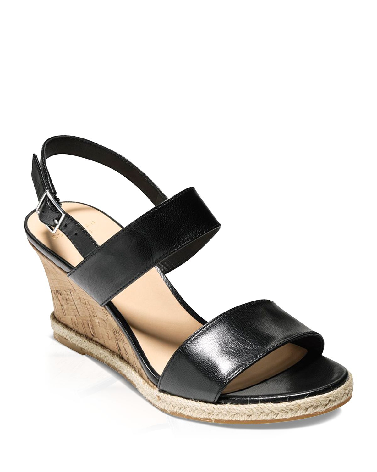 Cole Haan Open Toe Platform Wedge Sandals - Lane in Black - Lyst