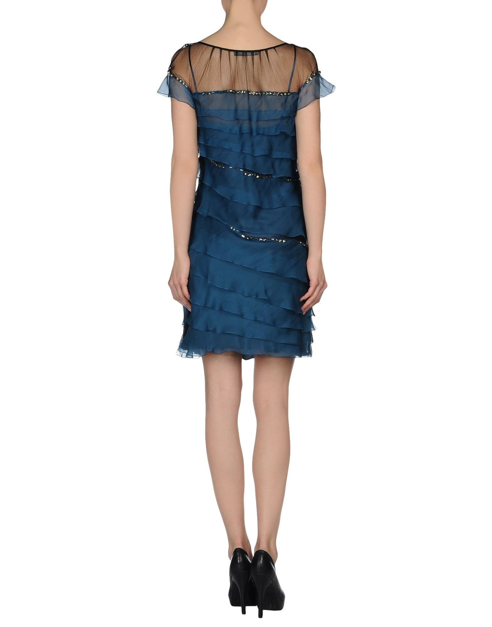 Lyst - Alberta Ferretti Knit Long Sleeve Dress in Natural