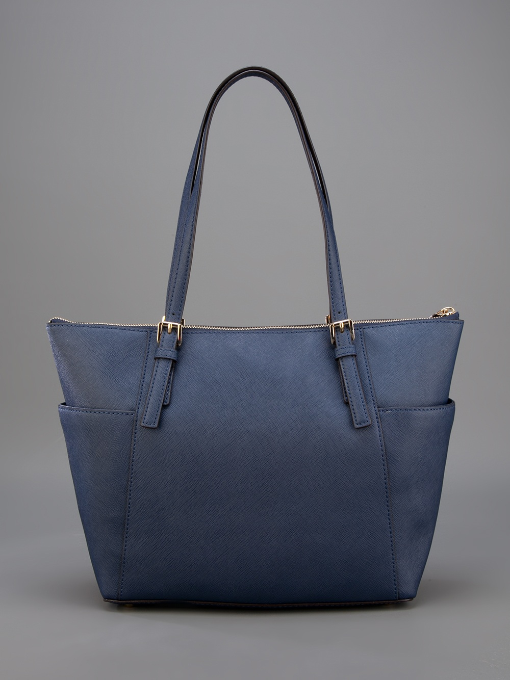 Michael Michael Kors Leather Shopper Tote in Blue | Lyst