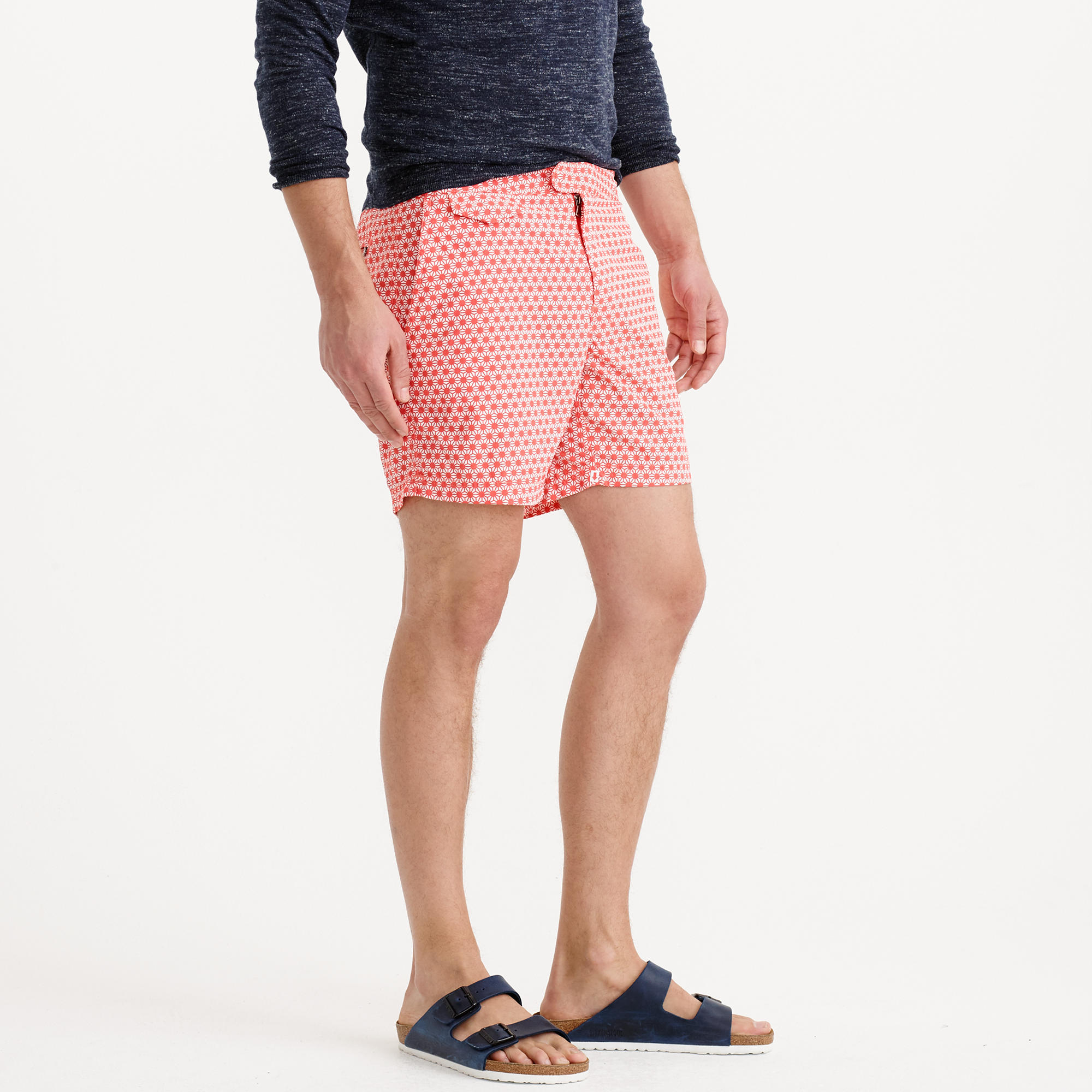 J.crew 6.5" Tab Swim Short In Vibrant Red in Red for Men Lyst