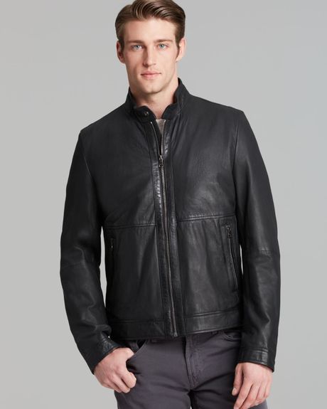 Hugo Boss Boss Gismo Short Leather Jacket in Black for Men | Lyst