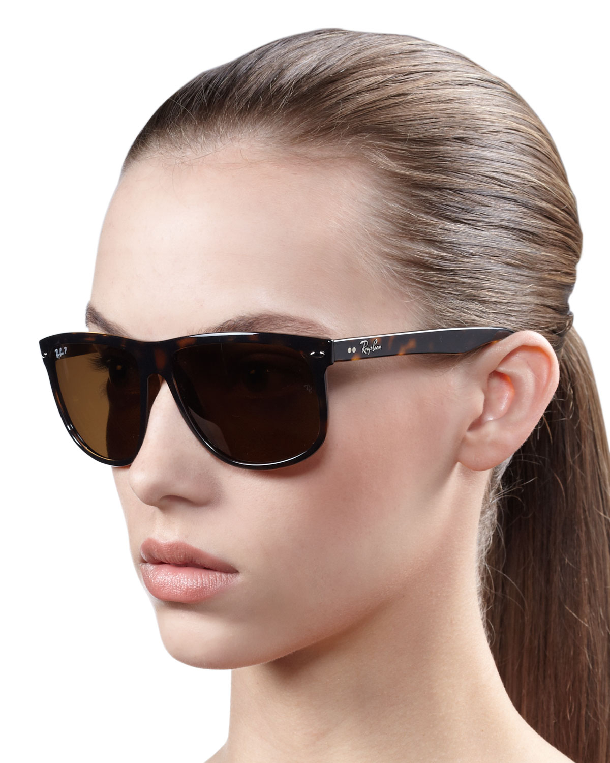 Ray-ban Oversize Polarized Wayfarer Sunglasses in Silver