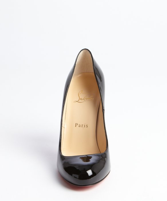 christian louboutin replicas shoes - Christian louboutin Black Patent Leather Chain Detail Metal Heel ...