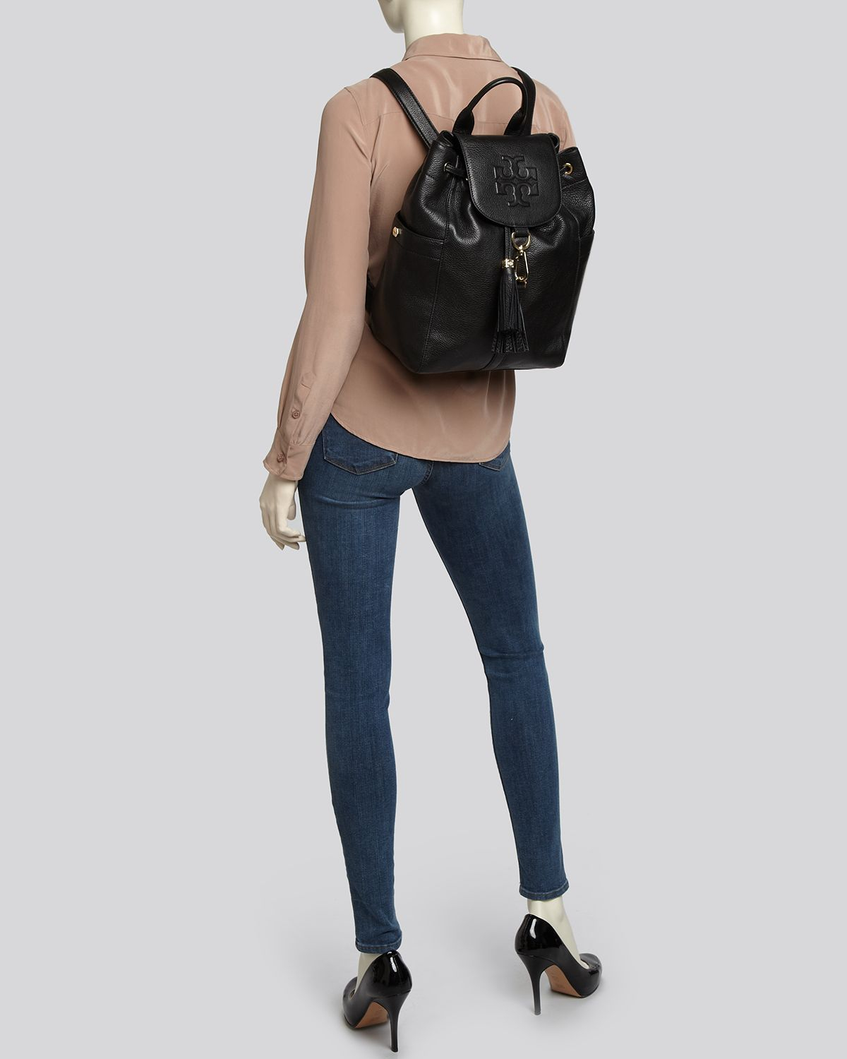 Tory burch Backpack - Thea in Black | Lyst