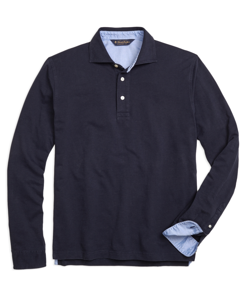 Lyst - Brooks Brothers Long-sleeve Cotton Linen Polo Shirt in Blue for Men