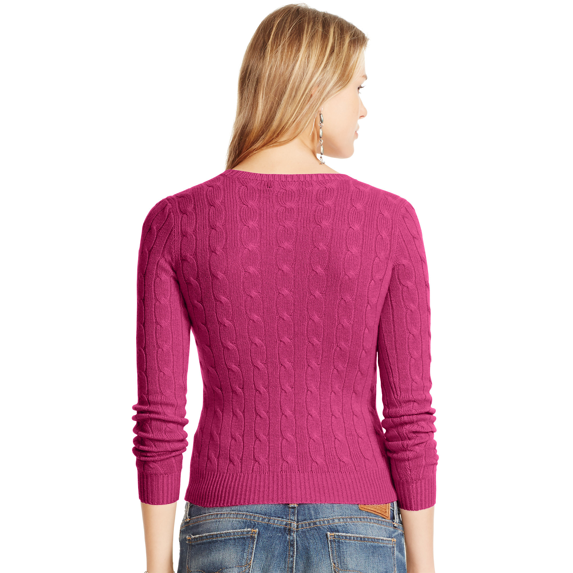 polo ralph lauren v neck cable sweater