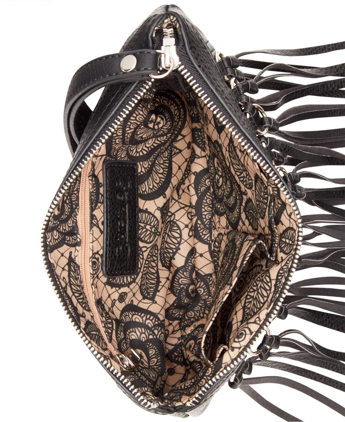 Lyst Carlos By Santana Julietta Fringe Wristlet Clutch In Black Gallery
