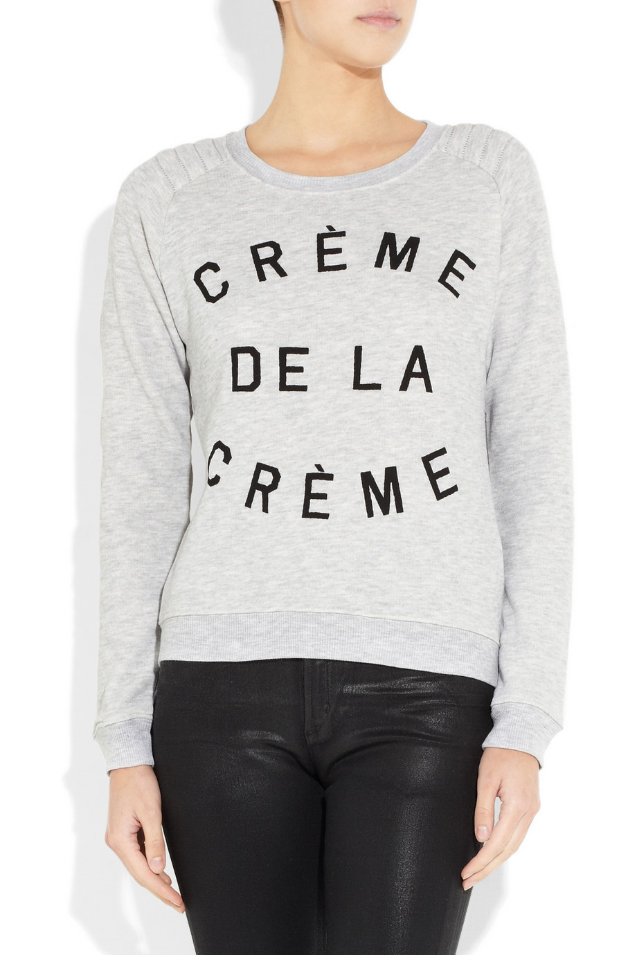 Lyst - Zoe Karssen Crème De La Crème Cottonblend Terry Sweatshirt in Gray