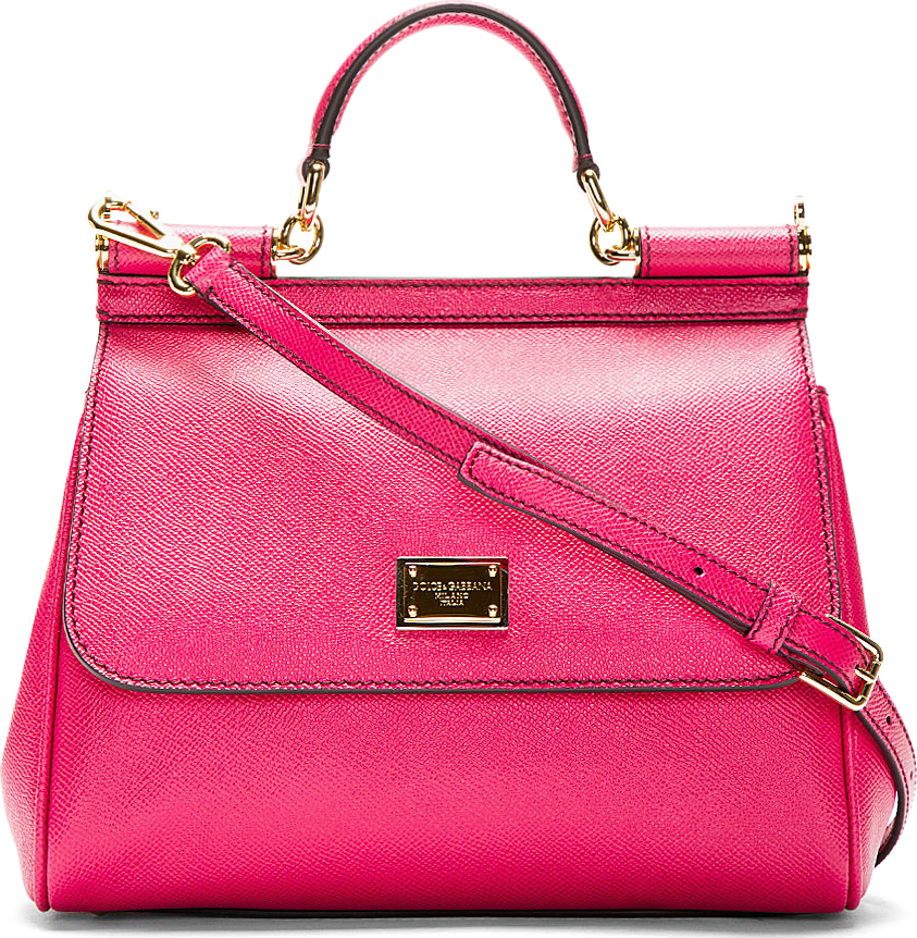 Dolce & Gabbana Fuchsia Leather Small Miss Sicily Shoulder Bag in Pink ...