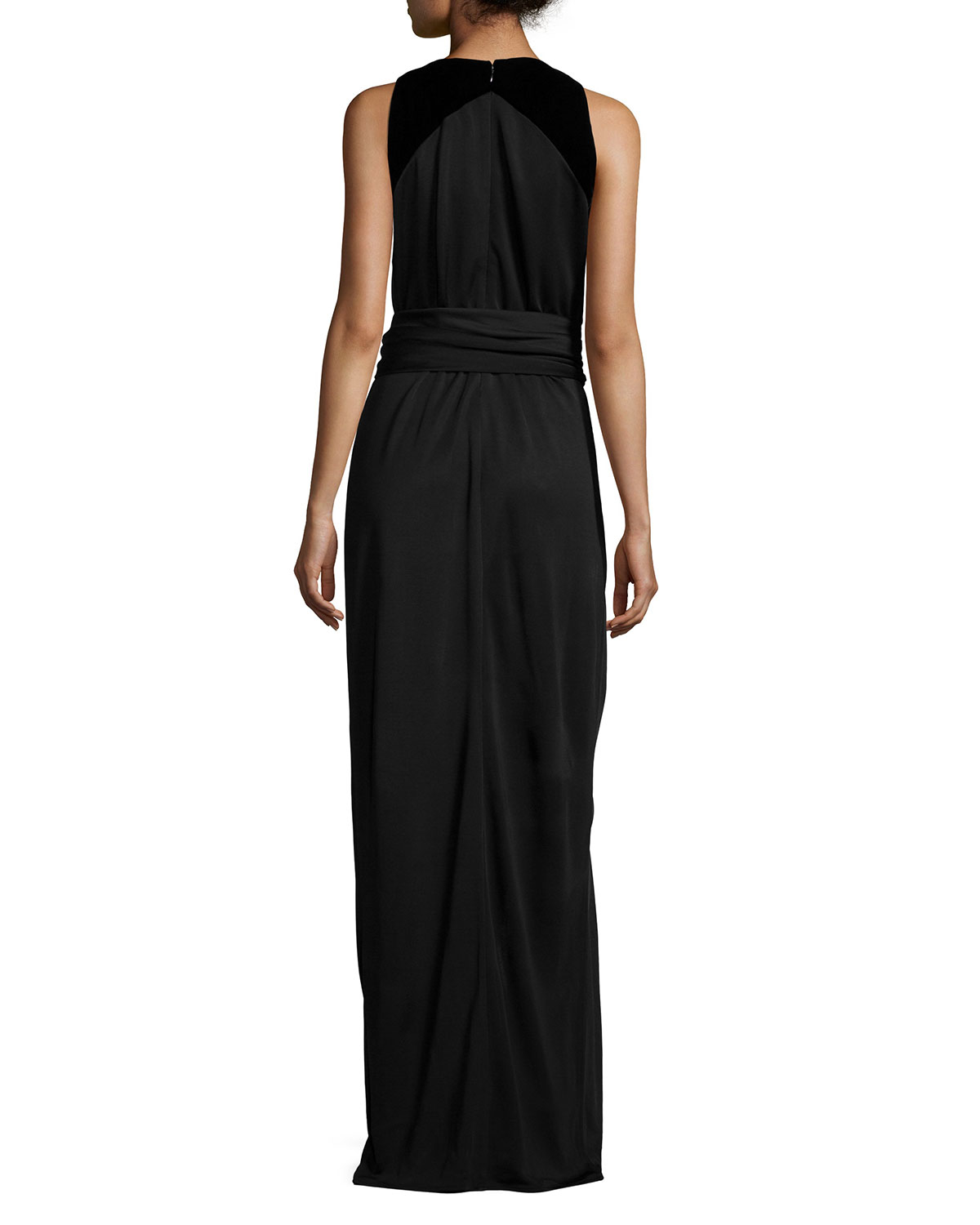 long gown with front cut