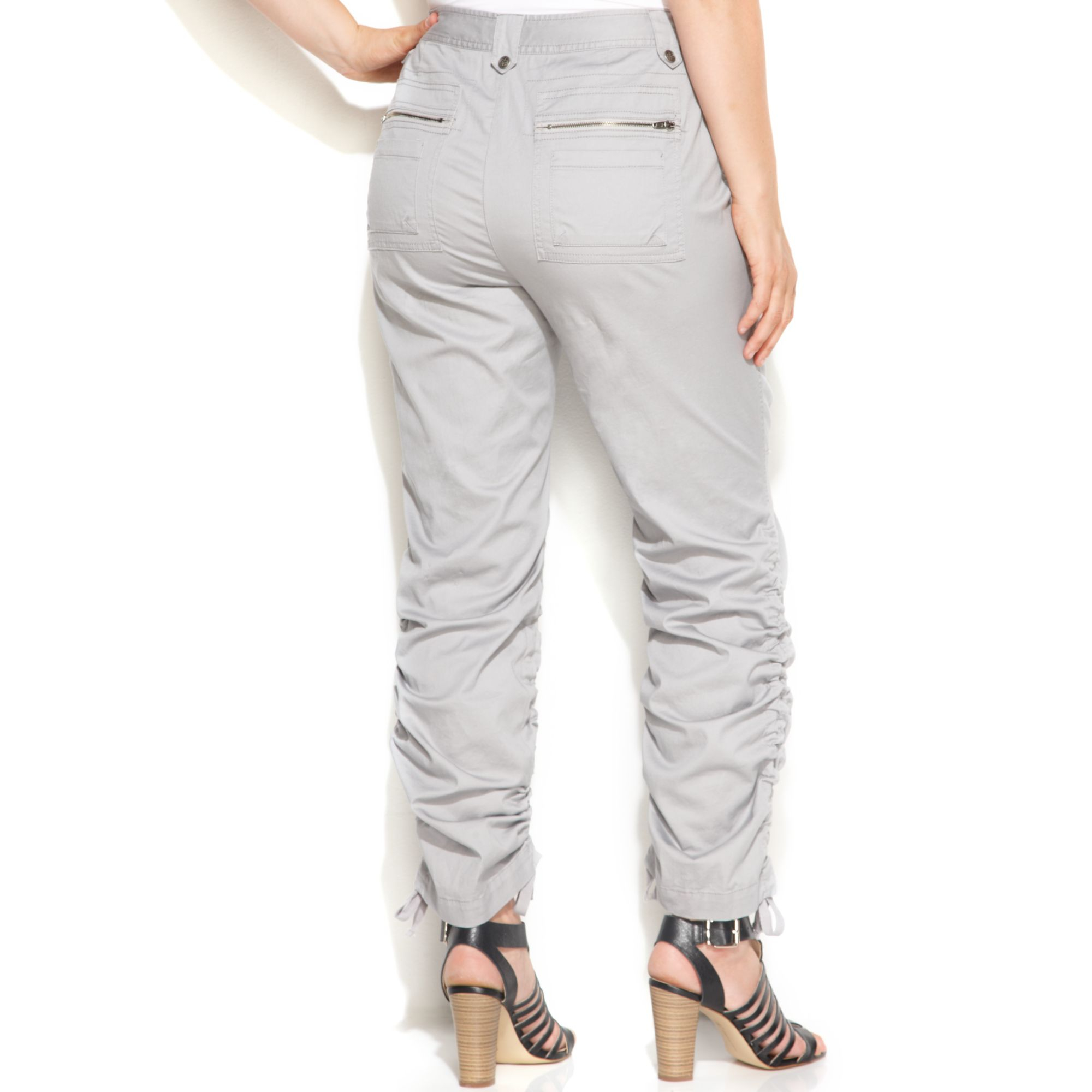 plus size grey dress pants