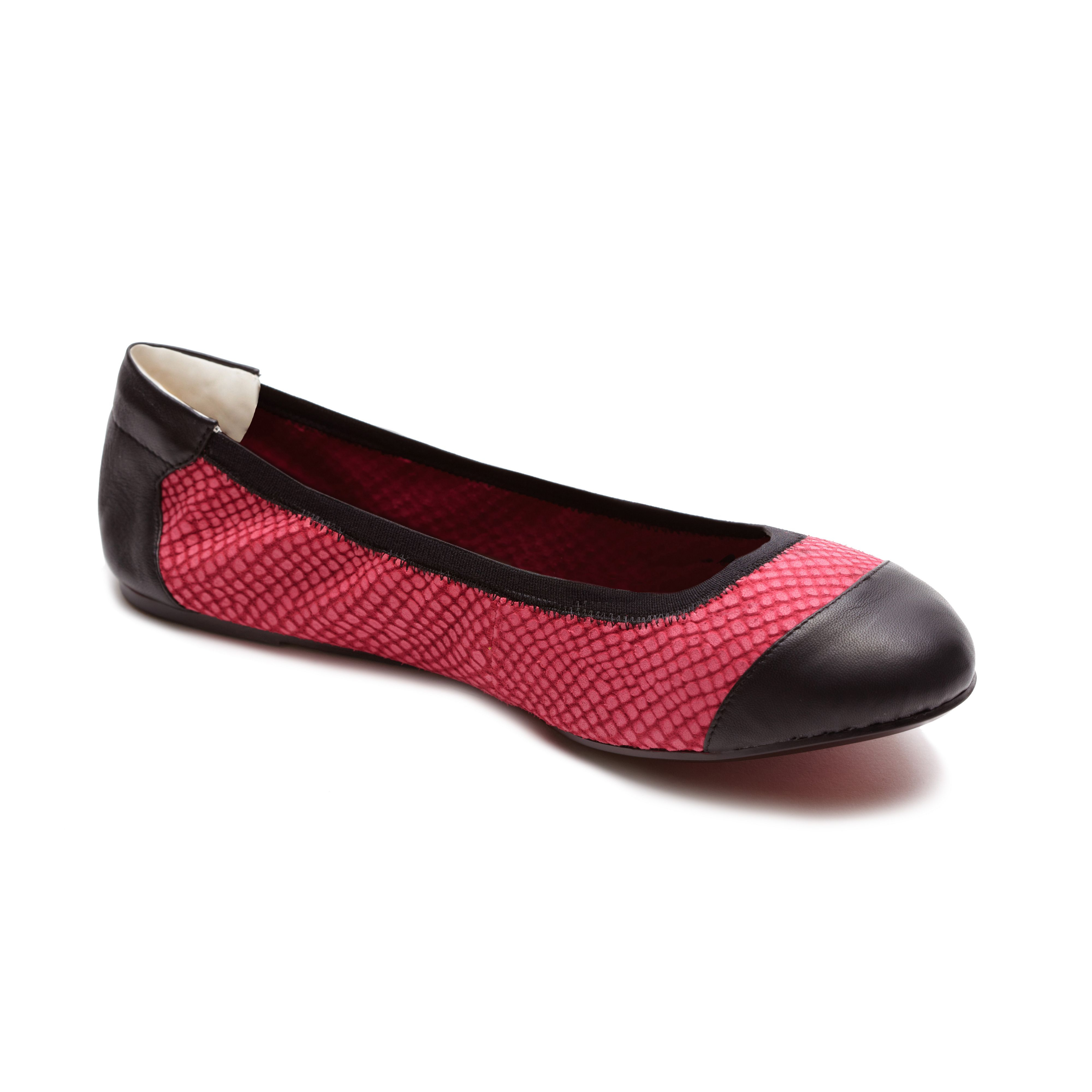 Cocorose London Brixton Pink Leather Foldable Ballerina in Pink | Lyst