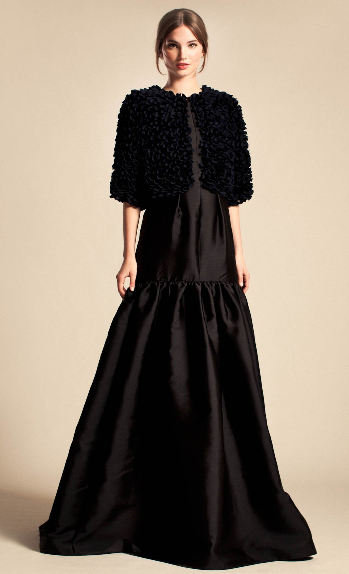 Lyst - Temperley London Long Rosa Dress in Black