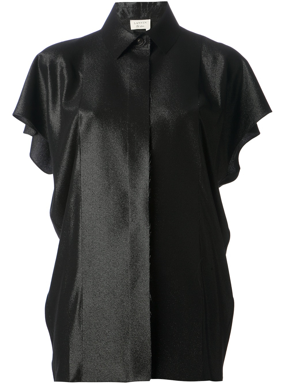 Lanvin Shiny Shirt in Black | Lyst