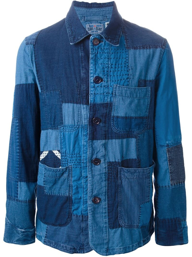 Blue Blue Japan Patchwork Denim Jacket in Blue for Men - Lyst