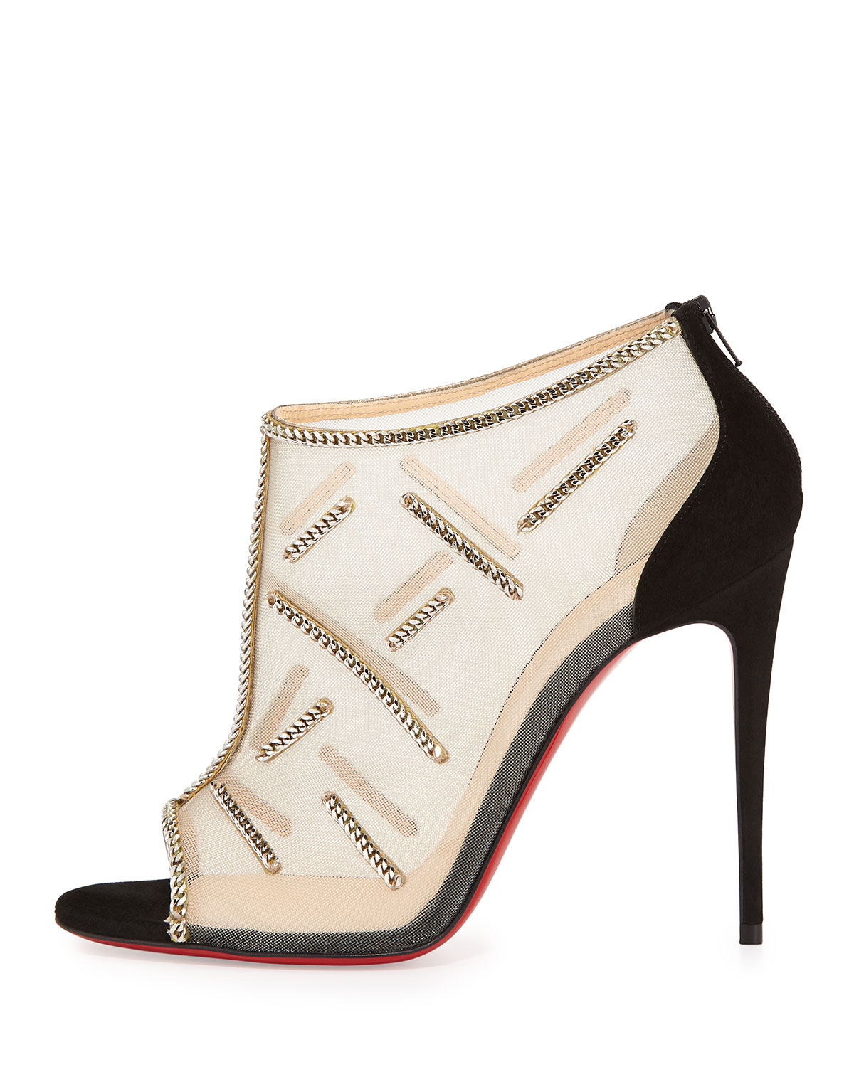christian louboutin knockoff - Christian louboutin Signifiamma Embellished Mesh Pumps in Silver ...